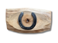 Oryginalny prezent jasna deska z podkową idealna ozdoba domu, na prezent