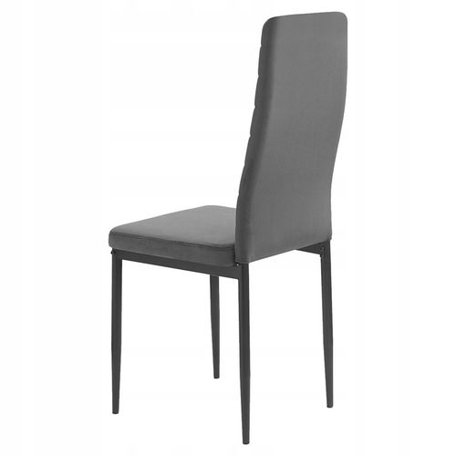 KRZESŁO PIKOWANE WELUR SALON JADALNIA KUCHNIA WYSOKIE MARK KT118 SZARE na Arena.pl