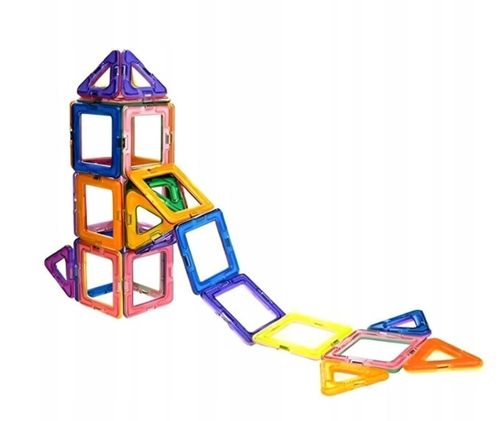 Klocki Magnetyczne Konstrukcyjne Edukacyjne 3D COOLJOY 45 el na Arena.pl