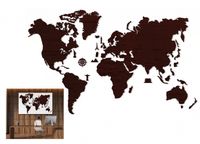 Drewniane puzzle 3D Wooden.City - Mapa Świata XXL Dark Oak