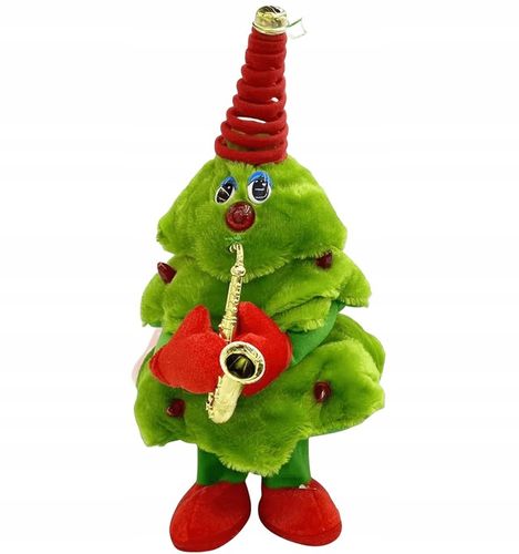 Choinka Z Saksofonem Tańcząca Oraz Grająca 8 Melodii Z Dzwoneczkiem 36cm na Arena.pl