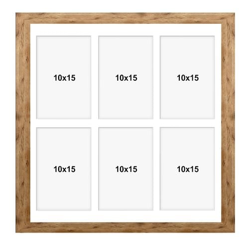 Ramka na 6 zdjęć Hekla 40x40x6 MDF galeria naturalny 1szt. na Arena.pl