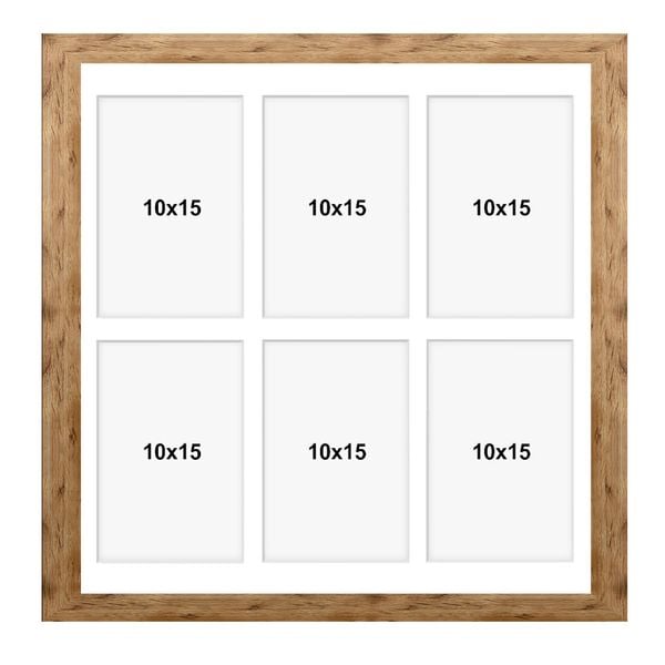 Ramka na 6 zdjęć Hekla 40x40x6 MDF galeria naturalny 1szt. zdjęcie 7