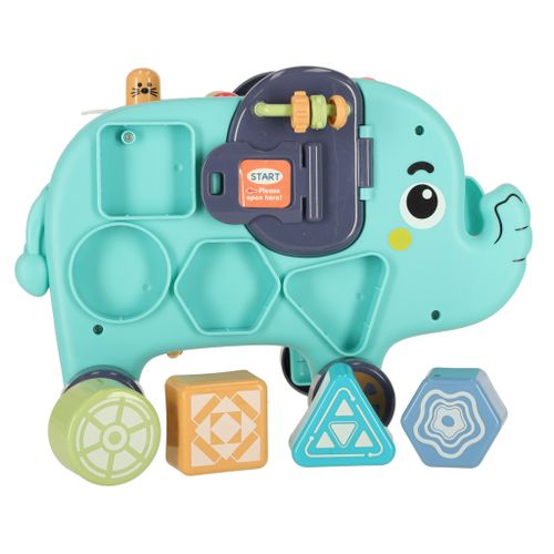 Słonik interaktywny montessori wbijak sorter klocki młotek 26cm na Arena.pl