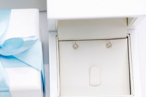 Złote kolczyki KXD4897 - Diament na Arena.pl