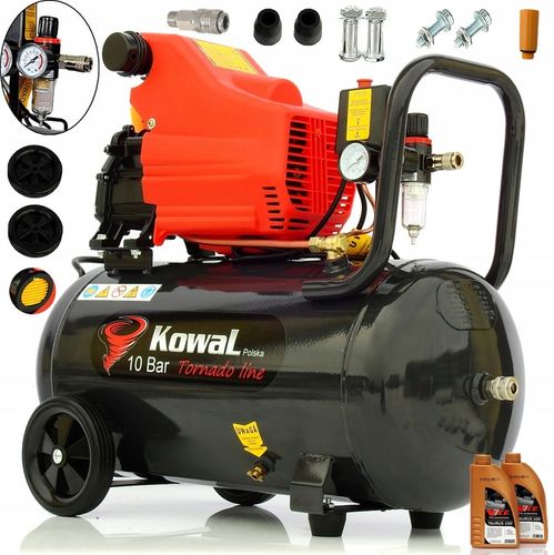 PROFESJONALNY 10Bar KOMPRESOR 50L olejowy tłokowy sprężarka pompa na Arena.pl