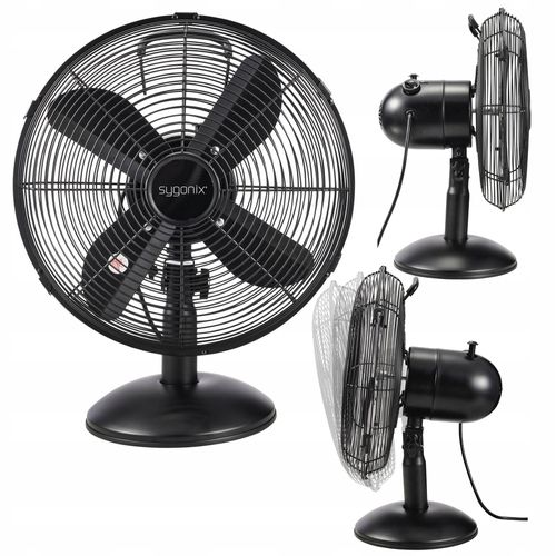 Wentylator stołowy REGULACJA 3 prędkości OSCYLACJA 4 Łopatki 40 W Sygonix na Arena.pl