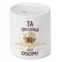 Skarbonka Dla Fryzjerki Idealny Imieniny Prezent Z Nadrukiem Ze Zdjęciem