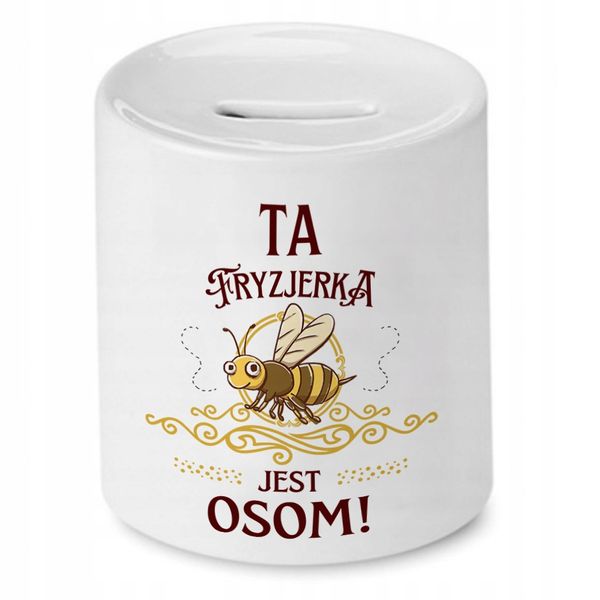 Skarbonka Dla Fryzjerki Idealny Imieniny Prezent Z Nadrukiem Ze Zdjęciem zdjęcie 1