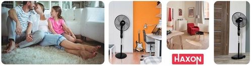 Wentylator podłogowy HAXON DAX wiatrak stojący 5 łopatek timer + pilot na Arena.pl