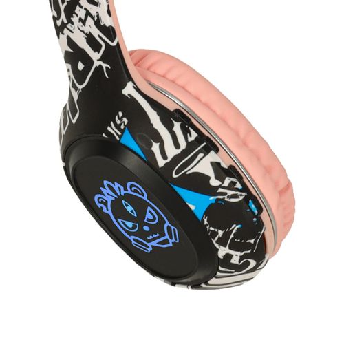 Słuchawki Bezprzewodowe Nauszne Bluetooth Składane Różowe Podświetlane na Arena.pl