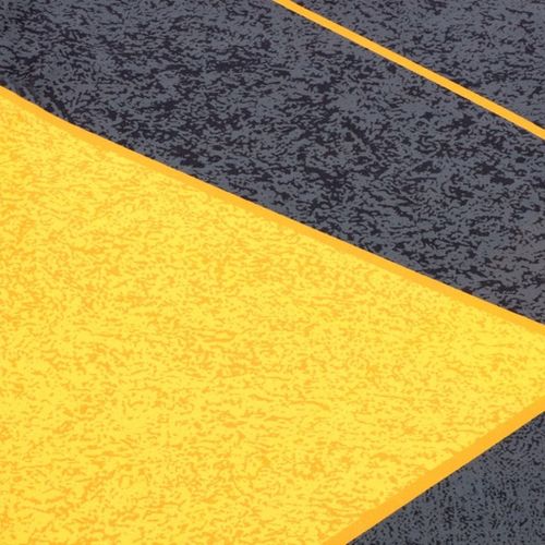 Pokrowiec Na Krzesło Szary Żółte Geometryczne Wzory Elastyczny na Arena.pl