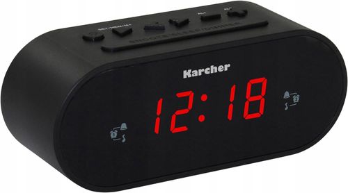 Radiobudzik FM Karcher UR1030 podwójny alarm LCD ściemniacz drzemka CZARNY na Arena.pl