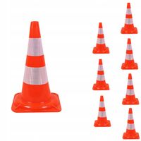 Pachołek drogowy 50cm U-23 Pachołki drogowe odblaskowe Zestaw 8 szt