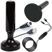 MOCNA ANTENA AKTYWNA POKOJOWA WZMACNIACZ MANGNES DVBT-2 TV FHD 4K MUX-8 LTE