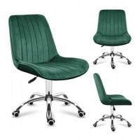 Fotel biurowy obrotowy MARK ADLER zielony welurowy tapicerowany do