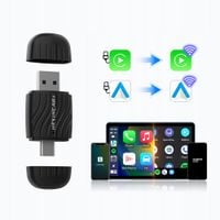 Apple Carplay Adapter Bezprzewodowy Andriod Auto 2 w 1 USB Dla IOS Android