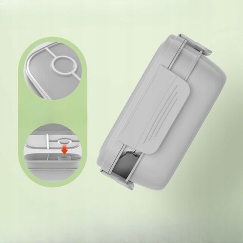 LUNCH BOX PUDEŁKO NA ŻYWNOŚĆ PODRÓŻNE POJEMNE NA WYJAZD 3W1 SZCZELNE 2000ML na Arena.pl