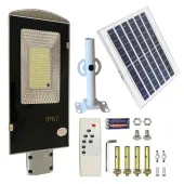 Latarnia Ogrodowa Lampa Solarna na Słup Mocna 200W Panel Uliczna 247 Led