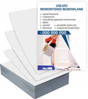 Ulotki A4 reklamowe firmowe USŁUGI BUDOWLANE GOTOWY PROJEKT GRATIS 100 szt