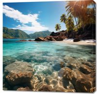 Obraz 90x90cm Odosobniony Raj