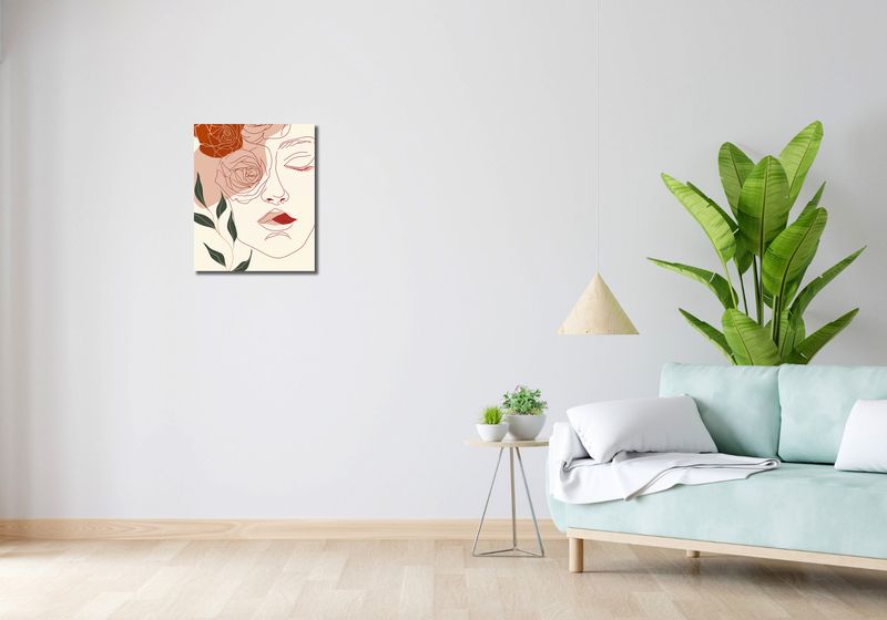 Obraz 40x50cm Beż i Twarz zdjęcie 2