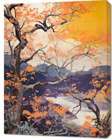 Obraz 70x90cm Złota Jesień nad Jeziorem