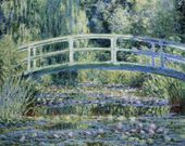 Plakat 50x40cm Water Lilies and Japanese Bridge, Monet Vintage