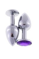 Stalowy Korek Analny Z Fioletowym Kryształem Diamond Plug Violet