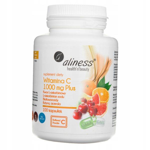 Suplement diety Aliness witamina C 1000 mg Plus 100 kapsułek zdjęcie 12