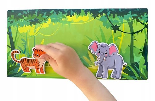 Zwierzęta Świata magnes układanka magnetyczna 81 szt na Arena.pl