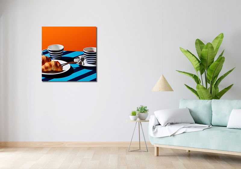 Obraz 70x70cm Croissanty zdjęcie 2