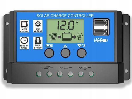 REGULATOR ŁADOWANIA KONTROLER SOLARNY 12V na Arena.pl