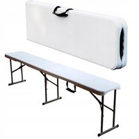 DUŻA ŁAWKA CATERINGOWA BANKIETOWA SKŁADANA OGRODOWA BEZ OPARCIA 180X28CM