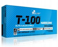 OLIMP T-100 HARDCORE 120 kap TESTOSTERON SIŁA MASA ENERGIA POTENCJA LIBIDO