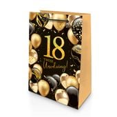 torba prezentowa a4 18 czarne balony 24 x 34 x 10cm