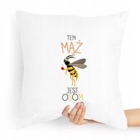 Poduszka Prezent Dla Chłopaka Ten Mąż Jest Osom Z Nadrukiem Ze Zdjęciem