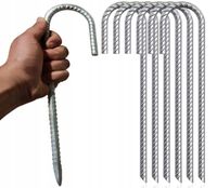 OGROMNE STALOWE KOTWY SZPILKI Paliki gruntowe DO NAMIOTÓW TRAMPOLINY 376