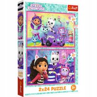 PUZZLE 2X24 ZABAWY Z GABBY 34433