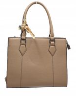 Erick Style - torebka shopper skóra ekologiczna brązowy taupe D3659