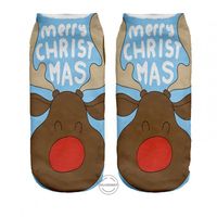Skarpetki-stopki bawełniane fullprint RENIFER ŚWIĘTA