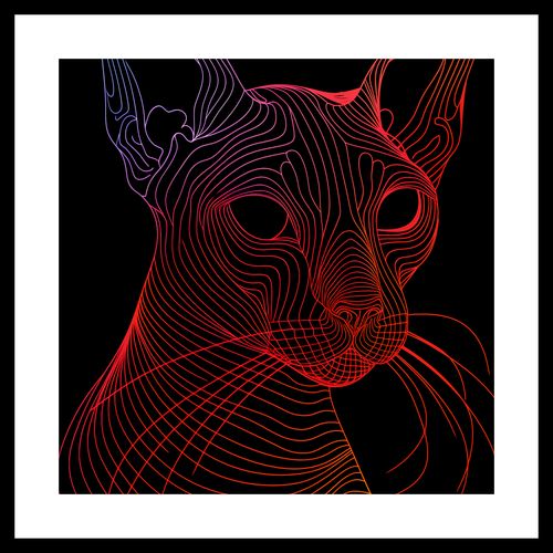 Plakat 30x30cm Cyfrowa Kocica na Arena.pl