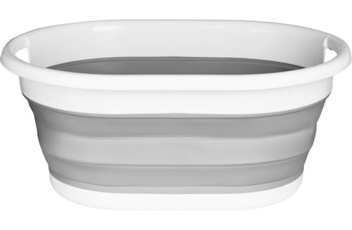 Miska składana owalna AIDA cm biało-szara COMPACT 25L na Arena.pl