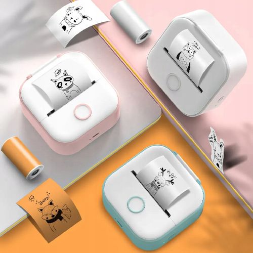 Biały papier termiczny z klejem do Phomemo T02 50mmx3,5m samoprzylepna x3 na Arena.pl