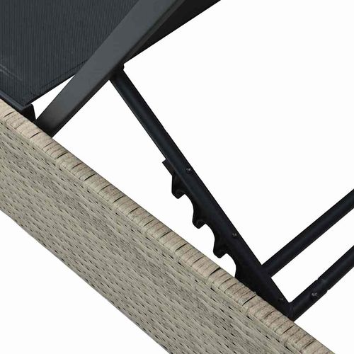 Leżak z poduszką 1-osoba Beżowy 60 x 200 x 27cm polirattan na Arena.pl