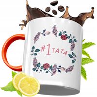 Kubek Pomarańczowy Dla Taty Dzień Taty Prezent Z Nadrukiem Ze Zdjęciem