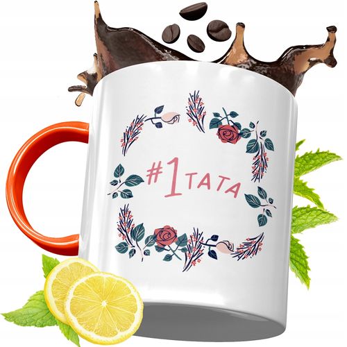 Kubek Pomarańczowy Dla Taty Dzień Taty Prezent Z Nadrukiem Ze Zdjęciem na Arena.pl