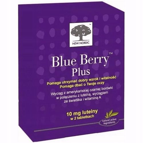 Blue Berry Plus 120 tabletek NEW NORDIC oczy wzrok na Arena.pl