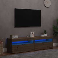 Szafki TV z LED, 2 szt., dąb artisan, materiał drewnopochodny