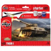 2 x Model do sklejania Czałg Tiger 1 Zestaw Starter Set Farby Pędzel Airfix